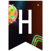 ピックボールスポーツネオンテーマディスコボールパーティー バンティングフラッグ (第2の旗)