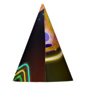 ピックボールスポーツネオンテーマディスコボールパーティー パーティーハット (裏面)