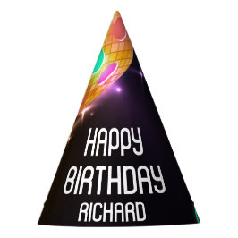 ピックボールスポーツネオンテーマディスコボールパーティー パーティーハット