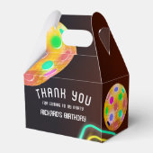 ピックボールスポーツネオンテーマディスコボールパーティー フェイバーボックス (正面サイド)