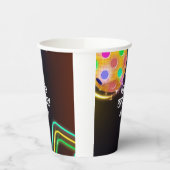 ピックボールスポーツネオンテーマディスコボールパーティー 紙コップ (左)