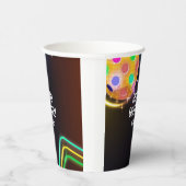 ピックボールスポーツネオンテーマディスコボールパーティー 紙コップ (右)