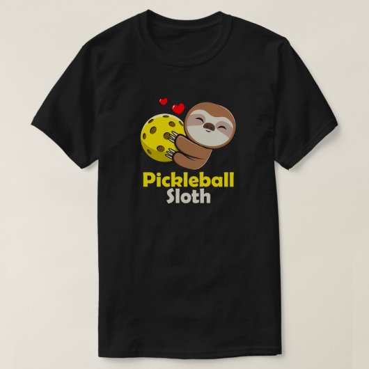 ピックボールスロッス動物愛好家パドルボールスポーツモ Tシャツ (デザイン正面)
