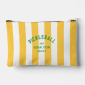 ピックボールソーシャルクラブイエローカバナストライプ アクセサリーポーチ (裏面)