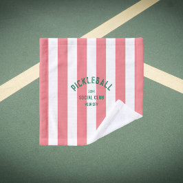 ピックボールソーシャルクラブイエローカバナストライプ ウォッシュタオル