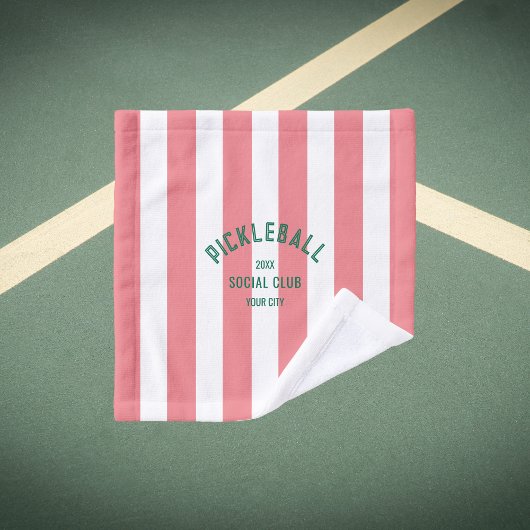 ピックボールソーシャルクラブイエローカバナストライプ ウォッシュタオル