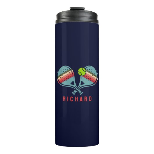 ピックボールチームストライプのパドルカスタムズ タンブラー (正面)