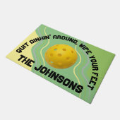 ピックボールテーマパーソナライズされた形式 ドアマット (アングル)