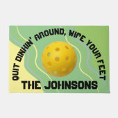 ピックボールテーマパーソナライズされた形式 ドアマット (正面)