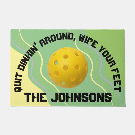 ピックボールテーマパーソナライズされた形式 ドアマット (正面)