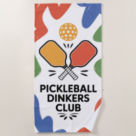 ピックボールディンカーズクラブパドルグラフィックビーチタオル ビーチタオル