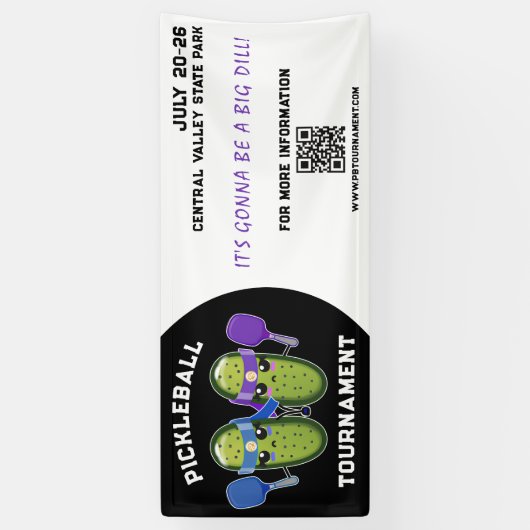 ピックボールトーナメントディルピックルチームゲームイベント 横断幕 (縦)
