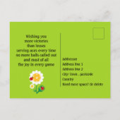 ピックボールハッピーバースデーかわいいカスタマイズ可能カード ポストカード (裏面)