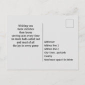 ピックボールハッピーバースデーブラックカスタマイズ可能カード ポストカード (裏面)