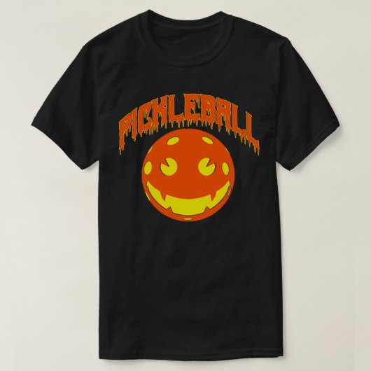 ピックボールハロウィンカボンプキンピックボール Tシャツ (デザイン正面)