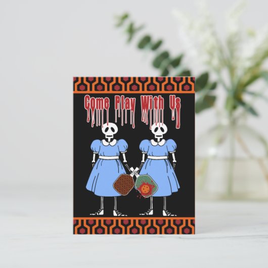 ピックボールハロウィーン衣装パーティーホラーツイン 招待状 (スタンド正面)