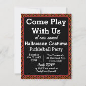 ピックボールハロウィーン衣装パーティーホラーツイン 招待状 (裏面)