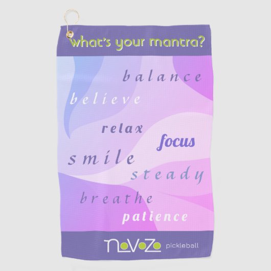 ピックボールハンドタオル ゴルフタオル (正面)