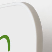 ピックボールハートグリーン&ホワイトパドル ピックルボールラケット (左詳細)