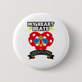 ピックボールハートパドルボールパッションスポーツラブ 缶バッジ