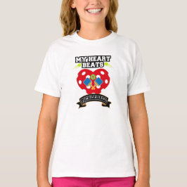 ピックボールハートパドルボールパッションスポーツラブ Tシャツ