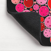 ピックボールハートピンクと赤の愛 マウスパッド (コーナー)