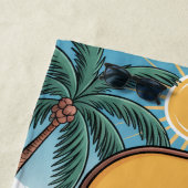 ピックボールバウンスパドル笑い繰り返し休暇 ビーチタオル (インサイチュ)