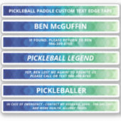 ピックボールパドルエッジテープ名前をカスタムするラベル氷 シール (正面)