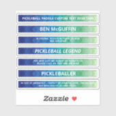 ピックボールパドルエッジテープ名前をカスタムするラベル氷 シール (シート)