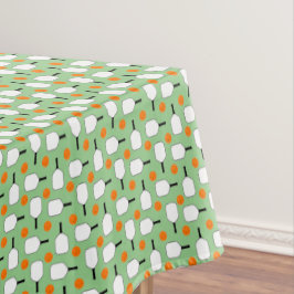 ピックボールパドルオレンジピックボールセージ緑 テーブルクロス