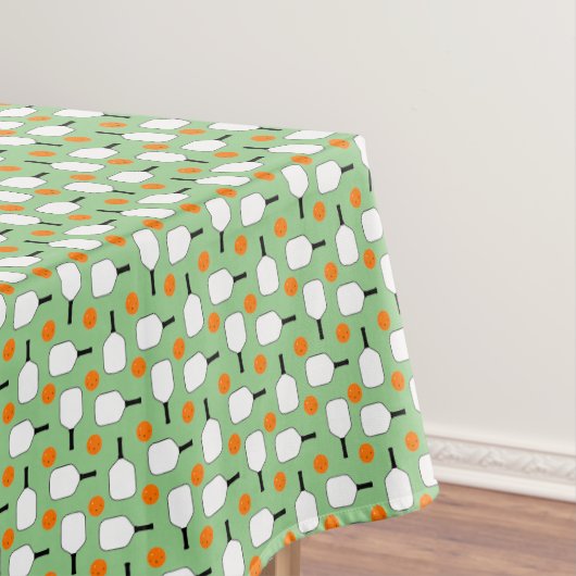 ピックボールパドルオレンジピックボールセージ緑 テーブルクロス (インサイチュ)