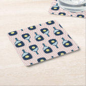 ピックボールパドルコースター スクエアペーパーコースター (アングル)