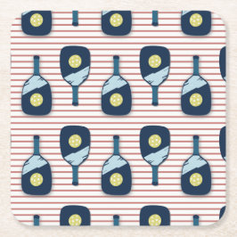 ピックボールパドルコースター スクエアペーパーコースター