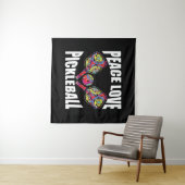 ピックボールパドルデザイン タペストリー (インサイチュ(横))