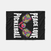 ピックボールパドルデザイン フリースブランケット (正面(横))