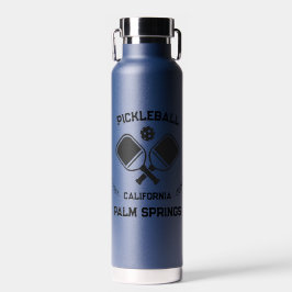 ピックボールパドルパーム春カリフォルニアカスタム州 ウォーターボトル