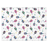 ピックボールパドルブルーグリーンピンクスポーツ テーブルクロス (正面(横))