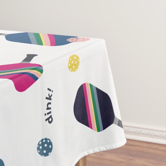 ピックボールパドルブルーグリーンピンクスポーツ テーブルクロス (インサイチュ)