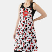 ピックボールパドルボールブラックレッドパーソナライズされた エプロン (インサイチュ)