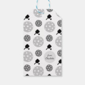 ピックボールパドルラケットボールモノグラムキッズ名 ギフトタグ (裏面)