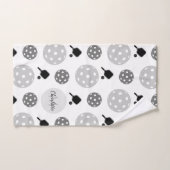 ピックボールパドルラケットボールモノグラムキッズ名 ハンドタオル (ハンドタオル)