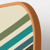 ピックボールパドルレトロハイビスカスストライプ ピックルボールラケット (左詳細)