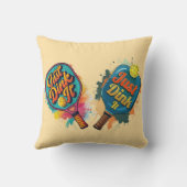 ピックボールパドル – スポーティ&おもしろいデザイン クッション (裏面)