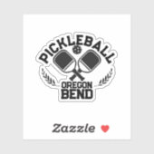 ピックボールパドル&ボールベンドオレゴン州USA シール (シート)
