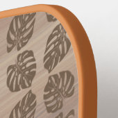 ピックボールパドル、レトロティキパームリーフ ピックルボールラケット (左詳細)