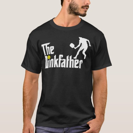 ピックボールパパ選手の父の日Dinkfather Tシャツ (正面)