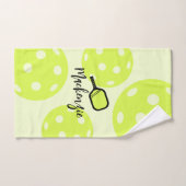 ピックボールパーソナライズされたギアブライト ハンドタオル (ハンドタオル)