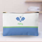 ピックボールパーソナライズされたギフト名門私立校風のブルーグリーン アクセサリーポーチ