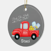 ピックボールパーソナライズされたクリスマスオーナメント セラミックオーナメント (左)