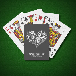 ピックボールパーソナライズされた選手の名前ハートデザイン トランプ